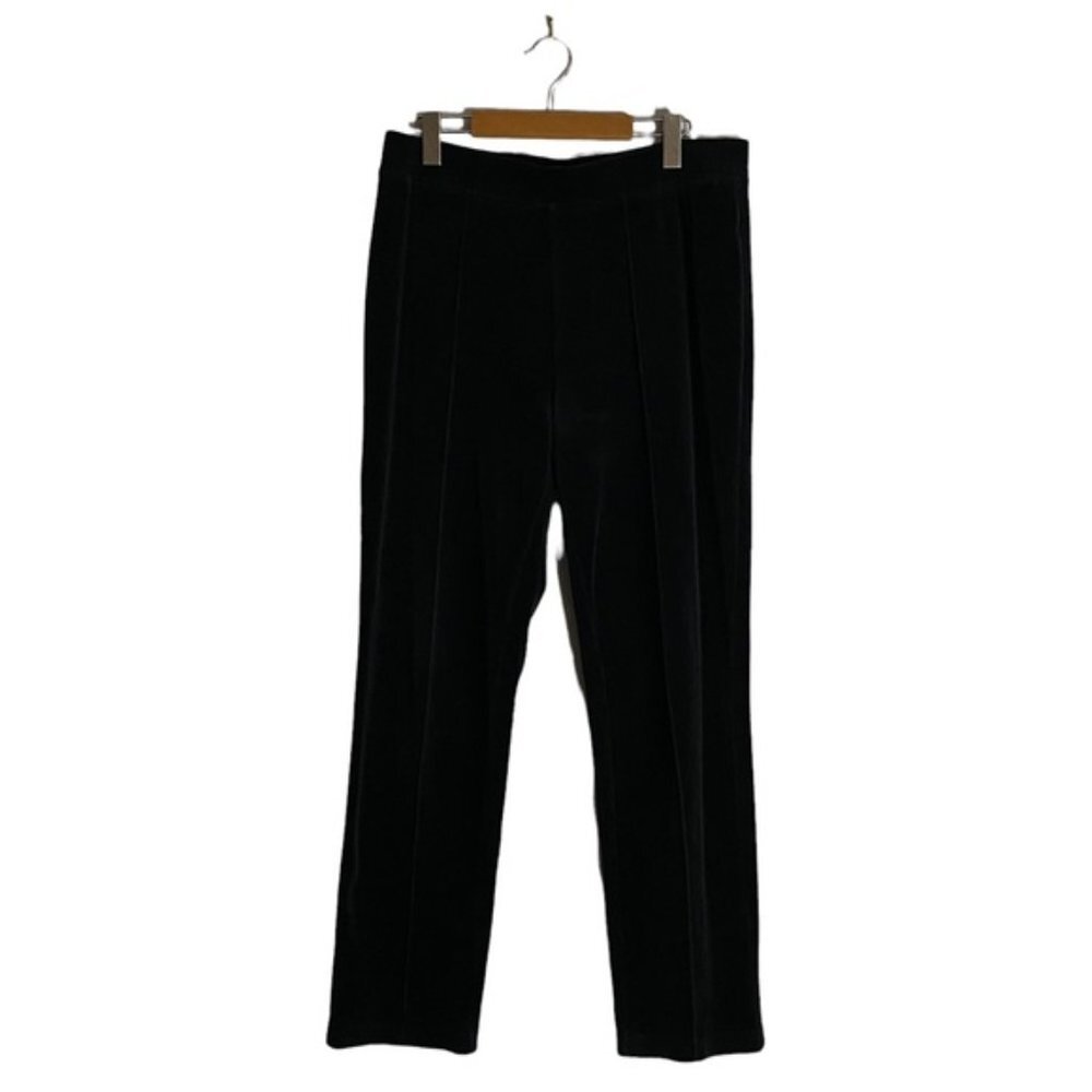 Zenergy by Chicos Women's Black Velour Pants